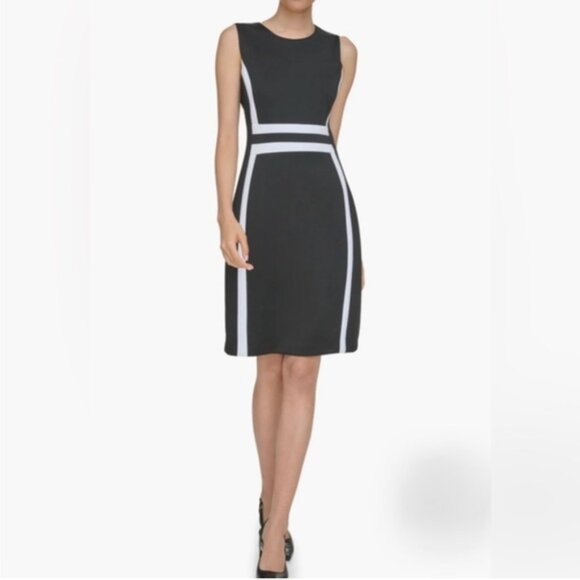 Calvin Klein Black and White dress size 4 - Picture 1 of 5